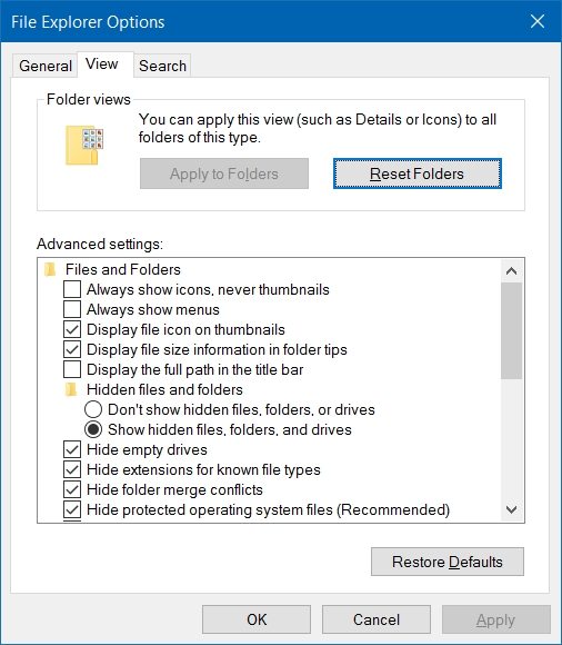 windows file explorer show folder size